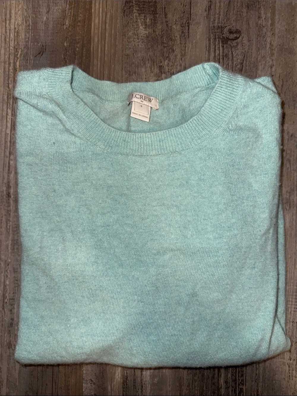 J. Crew Light Aqua Crewneck Sweater
